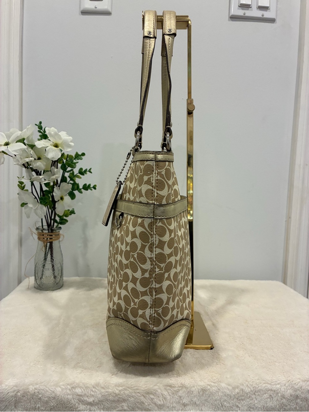 Coach Chelsea Heritage Stripe Signature Tote F15137 - Picture 4 of 11